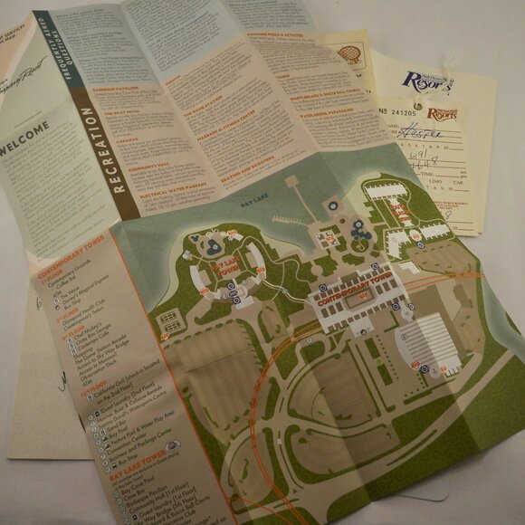 Disney World Contemporary Guide, Door Hangers, Other 91, 92 Vintage *Ephemera - Picture 2 of 6